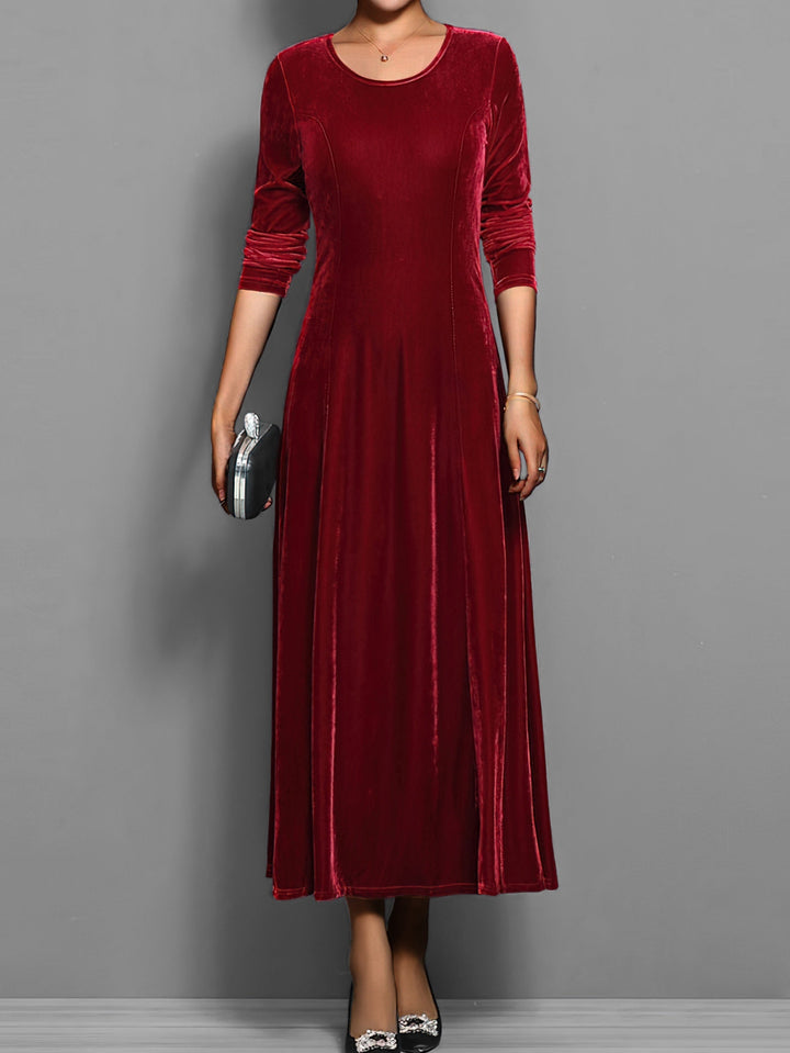 Élowïne | Femme Robe Longue Velours Manches Longues — vue 3