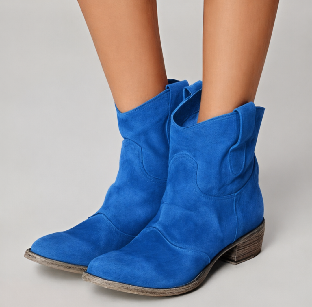 Thalvire | Femme Bottines Western Daim Style Cowboy — vue 5