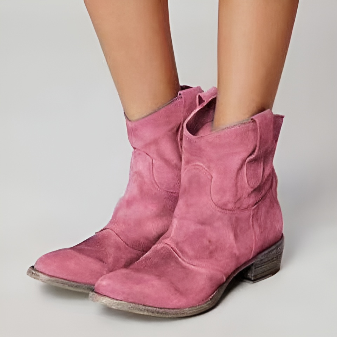 Thalvire | Femme Bottines Western Daim Style Cowboy — vue 8