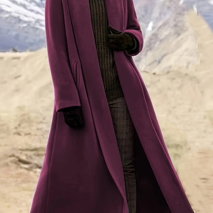 Thovaine | Femme Manteau Long Ouvert Col Châle