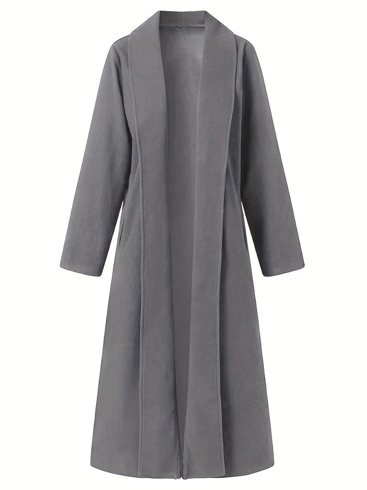 Thovaine | Femme Manteau Long Ouvert Col Châle — vue 24
