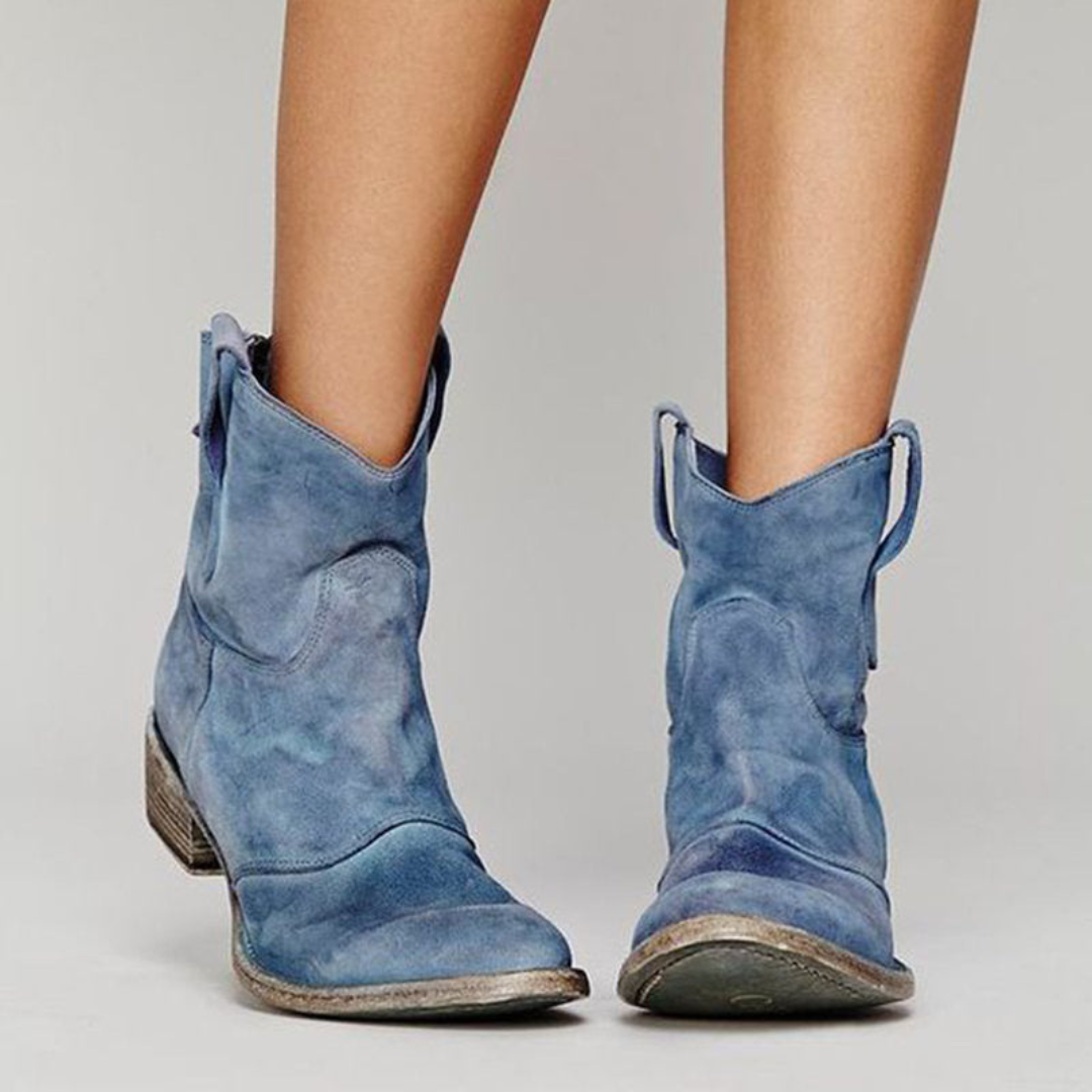 Thalvire | Femme Bottines Western Daim Style Cowboy — vue 4
