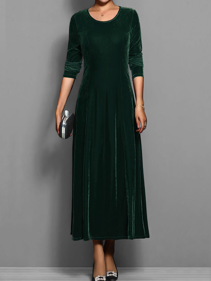 Élowïne | Femme Robe Longue Velours Manches Longues — vue 5
