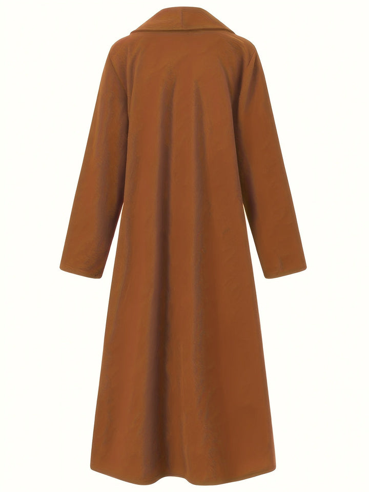 Thovaine | Femme Manteau Long Ouvert Col Châle