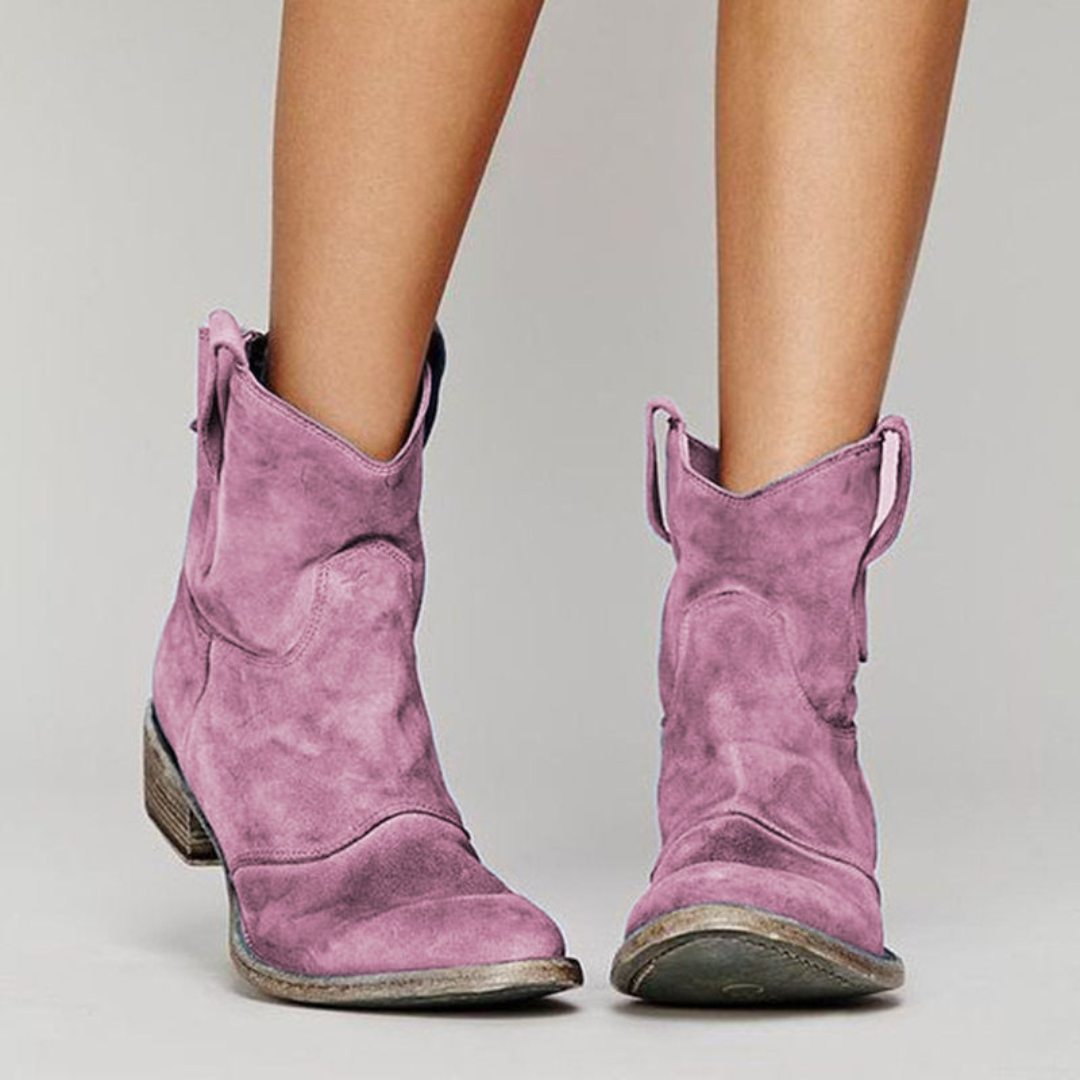 Thalvire | Femme Bottines Western Daim Style Cowboy — vue 6
