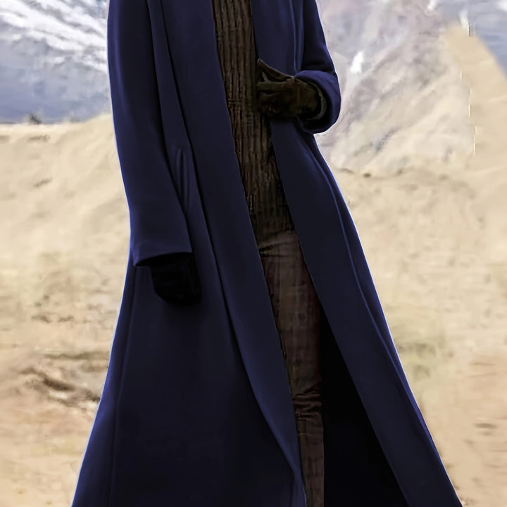 Thovaine | Femme Manteau Long Ouvert Col Châle