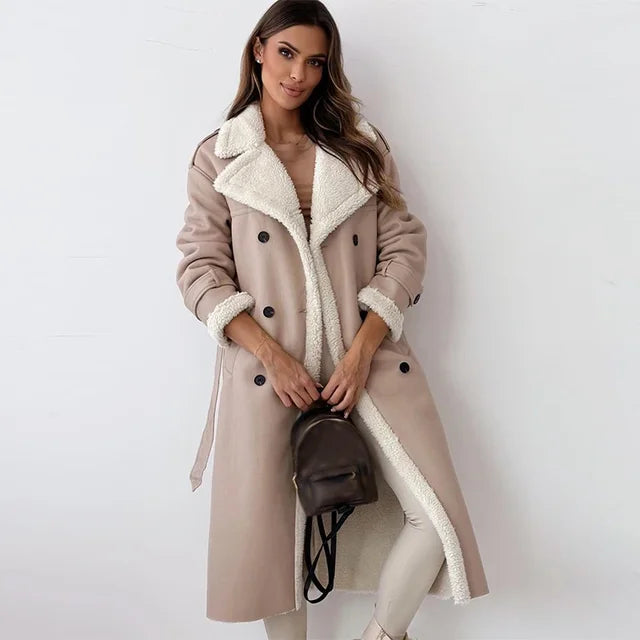 Thavelle | Femme Manteau Long Doublure Sherpa - Image 8