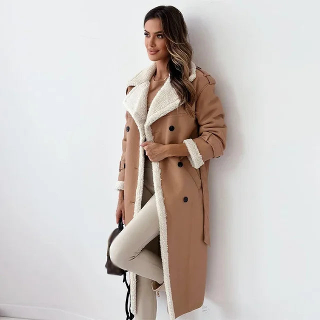 Thavelle | Femme Manteau Long Doublure Sherpa - Image 7