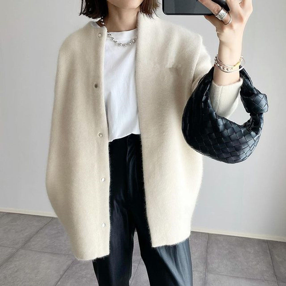 Brélaine | Cardigan Long Femme Col Rond Oversize — vue 13