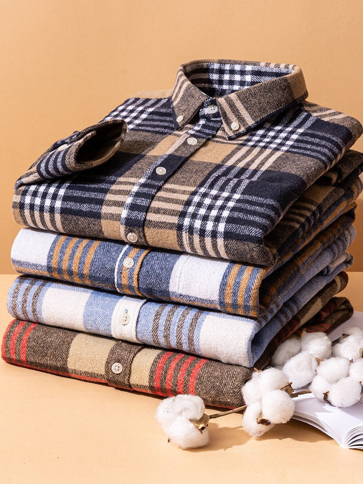 Thibault | Homme Chemise à Carreaux Flanelle Manches Longues — vue 7