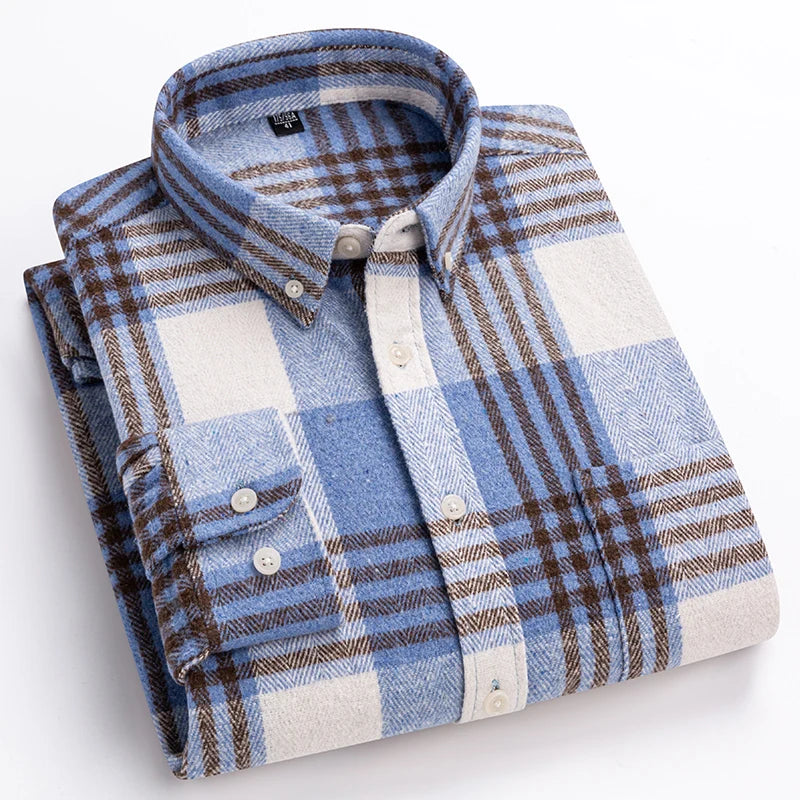 Thibault | Homme Chemise à Carreaux Flanelle Manches Longues - Image 4
