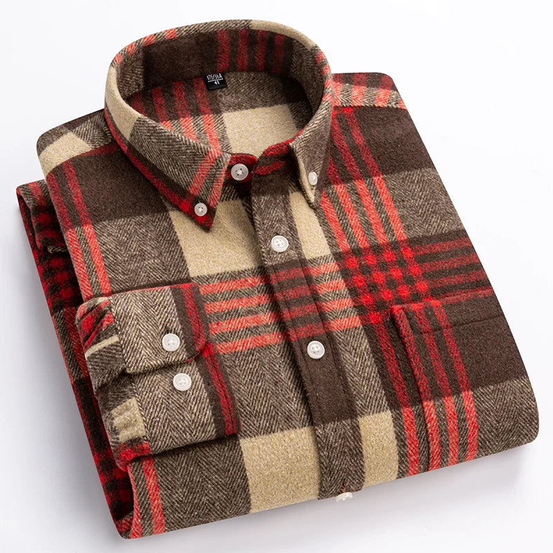 Thibault | Homme Chemise à Carreaux Flanelle Manches Longues — vue 5