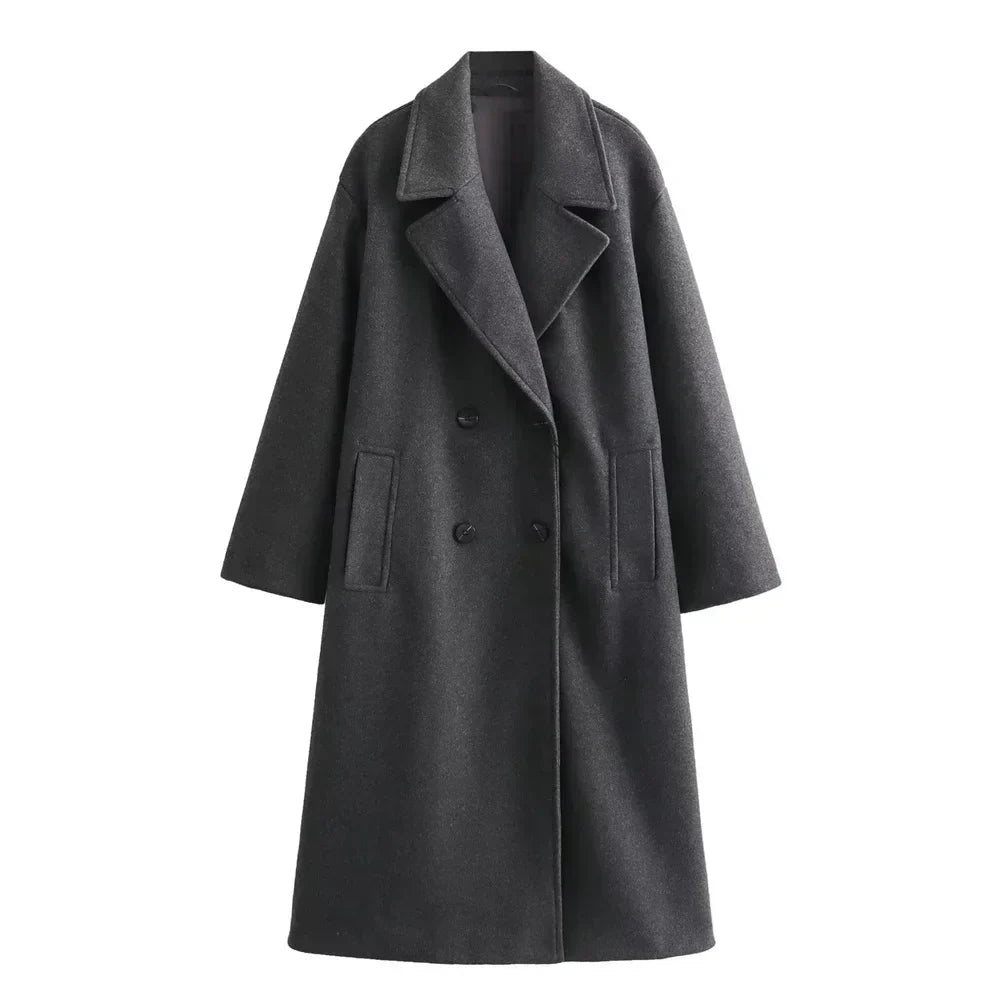 Briavelle | Femme Manteau Long Double Boutonnage — vue 2