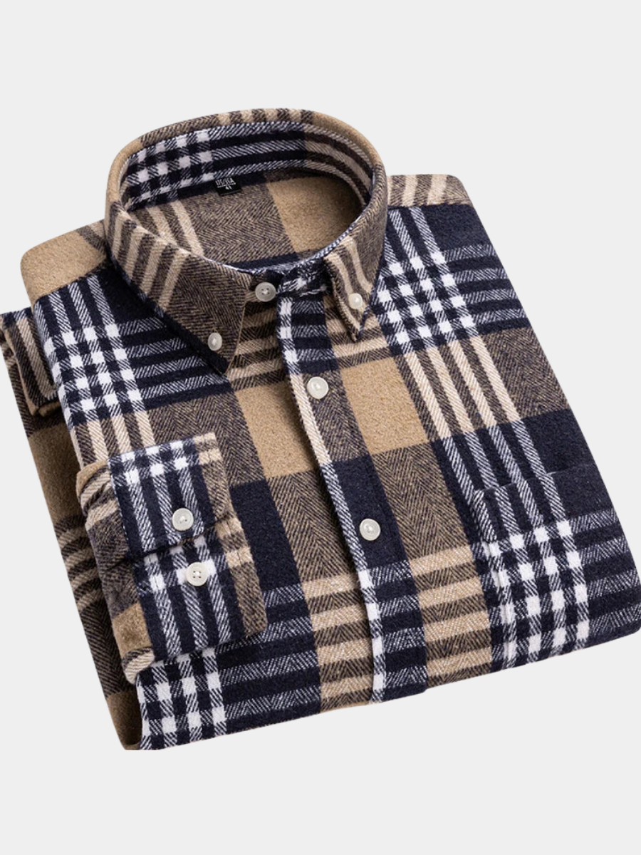 Thibault | Homme Chemise à Carreaux Flanelle Manches Longues - Image 1