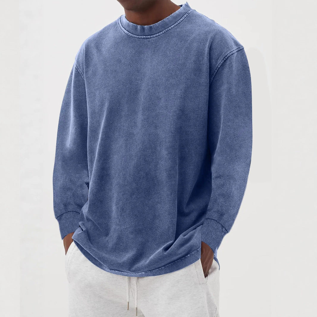 Alden | Men's Oversized Crewneck Sweatshirt - Blue - Image 1