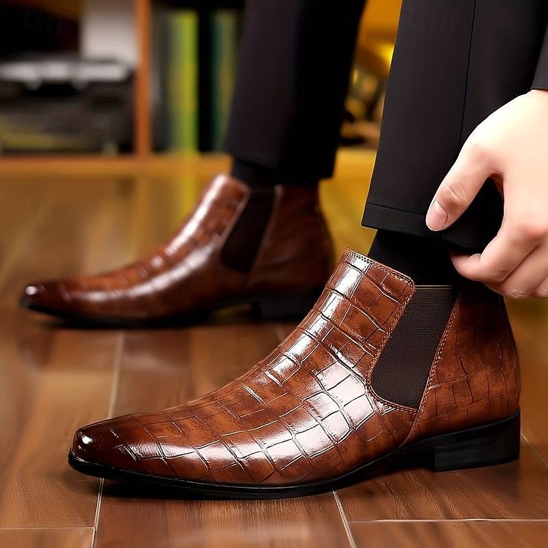 Dravsel | Homme Chelsea Boots Croco Slip-On — vue 3