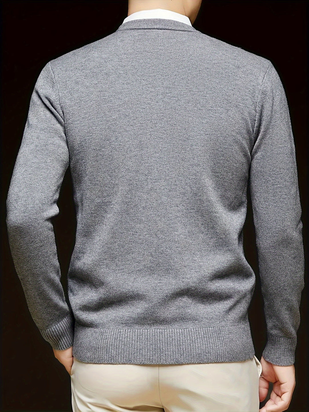 Évrand | Homme Pull Col V Tricoté Classique — vue 20