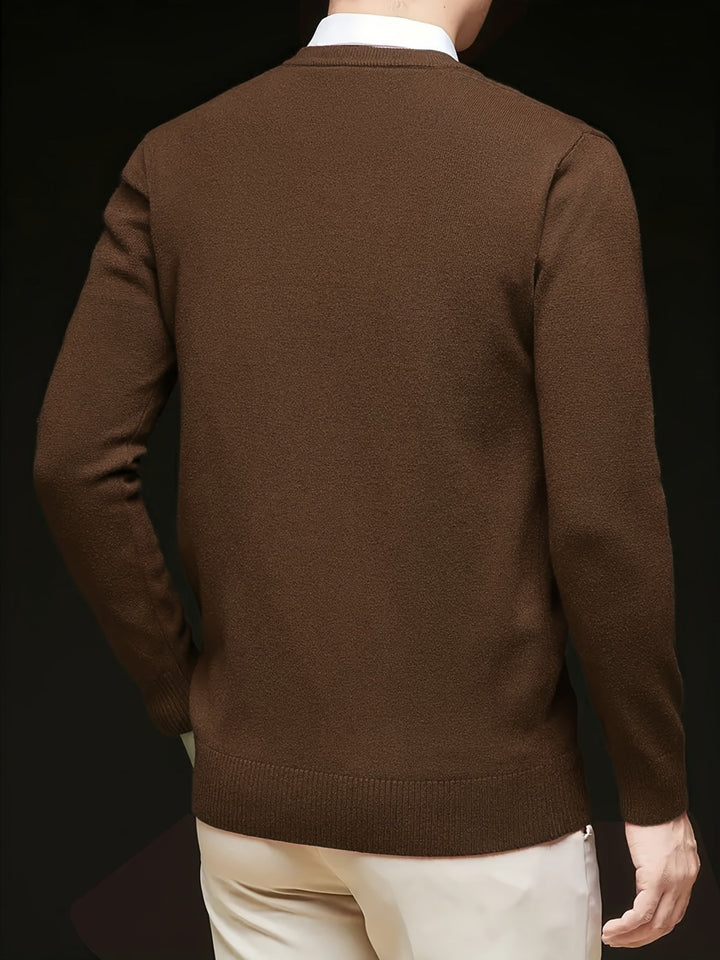 Évrand | Homme Pull Col V Tricoté Classique