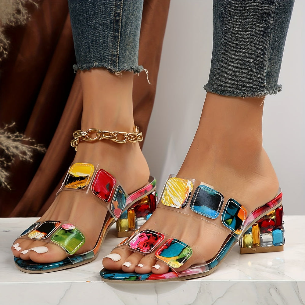 Althea | Women's Gemstone Block Heel Sandals - Image 2