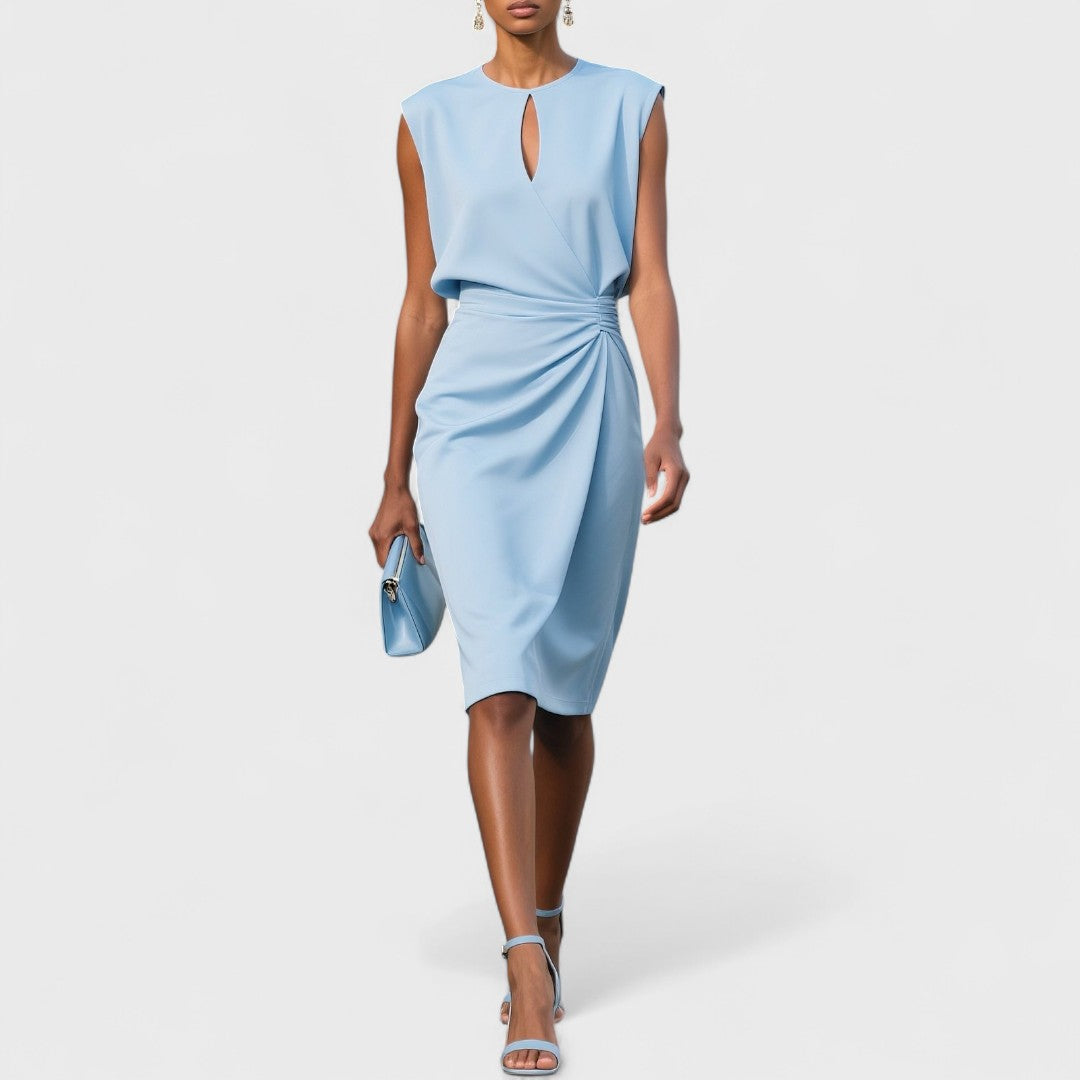 Amaryllis | Women's Keyhole Neck Sleeveless Wrap Dress - Image 1