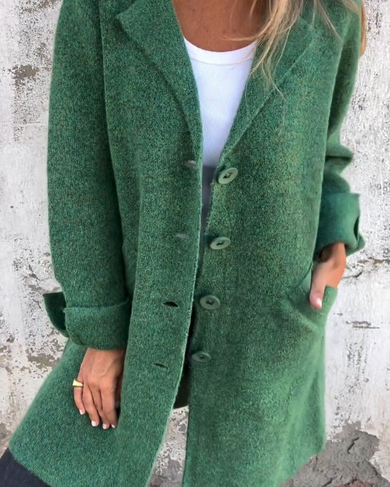 Arabella | Women's Button Up Long Cardigan Coat - Image 1