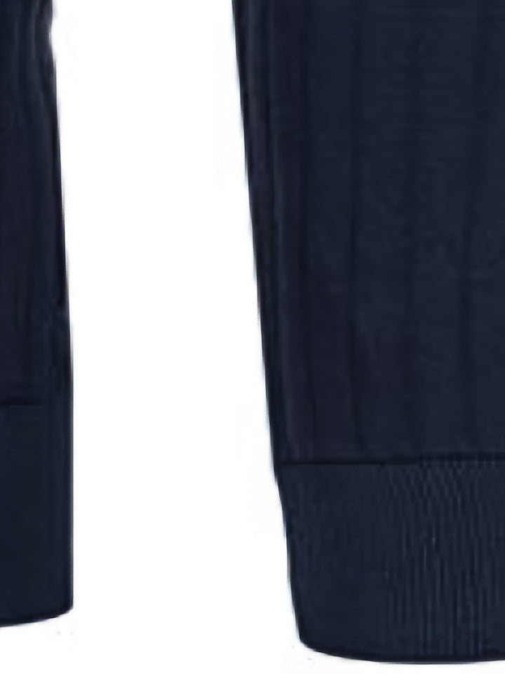 Arvand | Homme Pull Col Montant Zippé Côtelé - Navy - Image 6