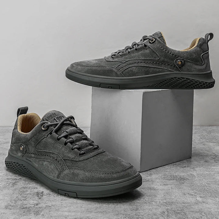 Arvand | Homme Sneakers Daim Casual Lacets - Dark Grey - Image 2