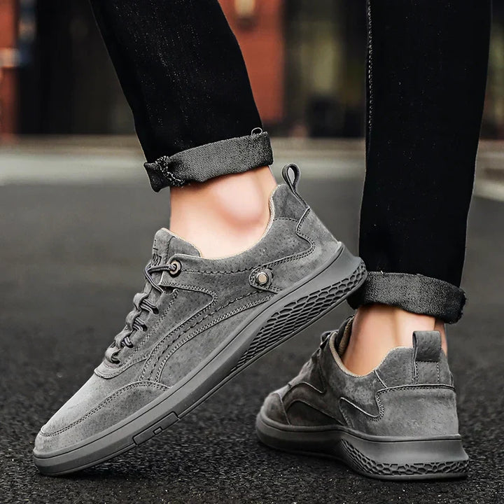 Arvand | Homme Sneakers Daim Casual Lacets - Dark Grey - Image 5