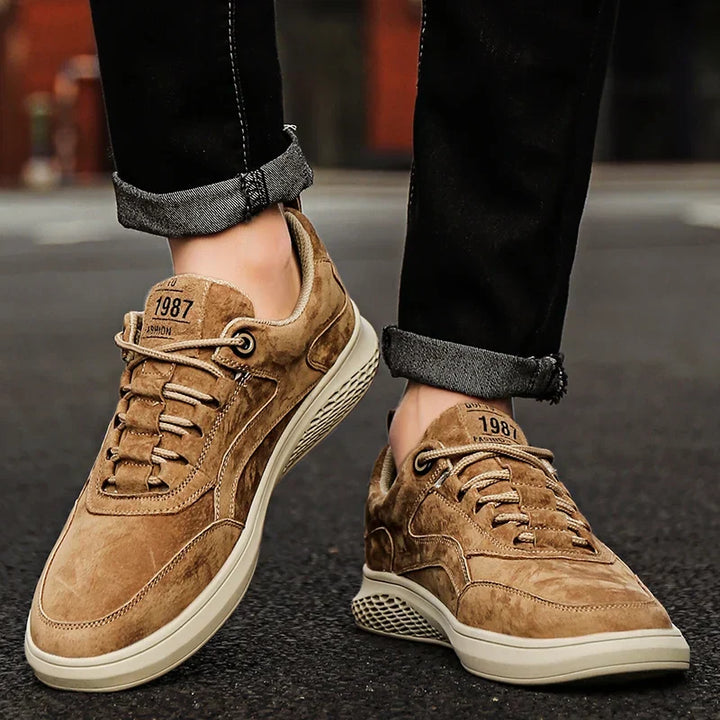 Arvand | Homme Sneakers Daim Casual Lacets - Dark Grey - Image 7
