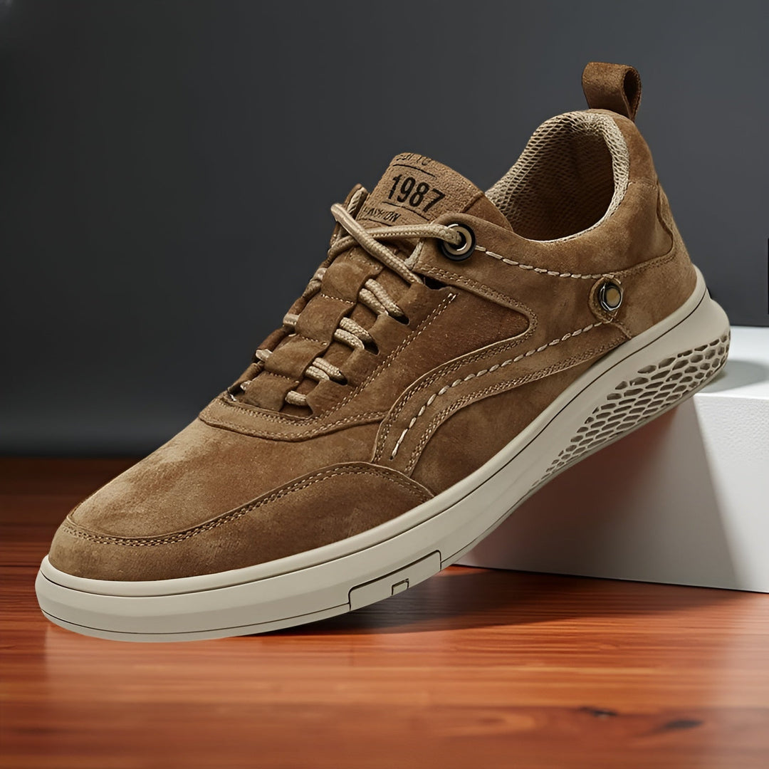 Arvand | Homme Sneakers Daim Casual Lacets - Dark Grey - Image 9