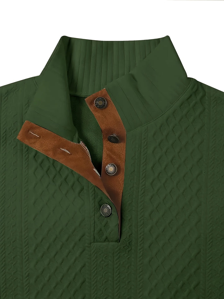 Arveld | Homme Pull Col Montant Tricot Losanges - Beige - Image 11