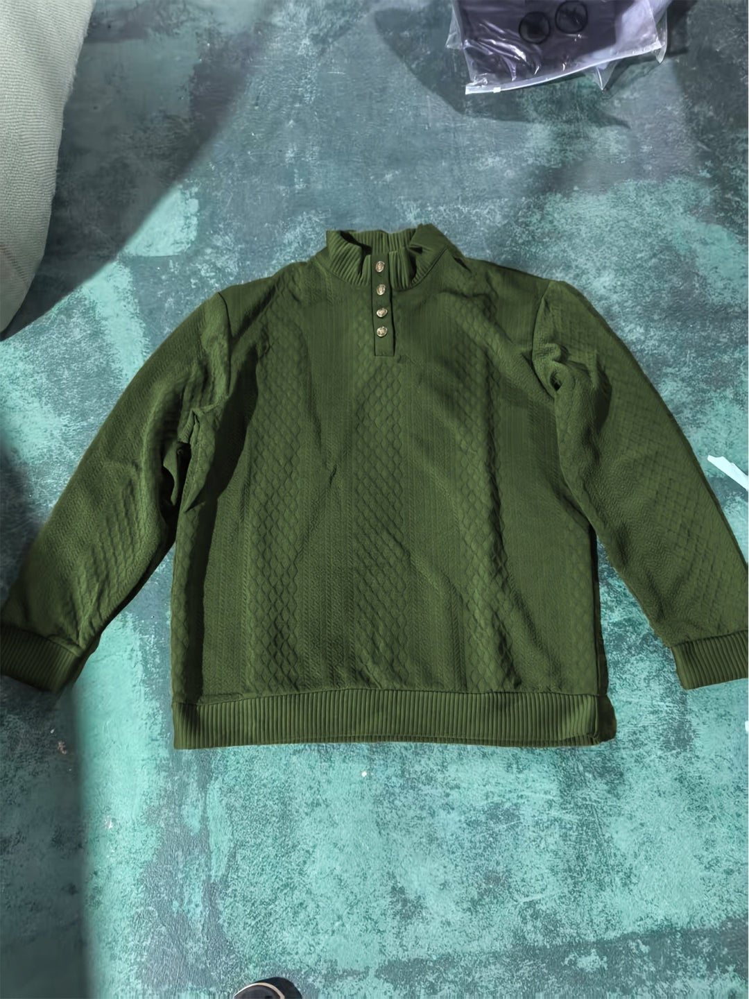 Arveld | Homme Pull Col Montant Tricot Losanges - Beige - Image 14