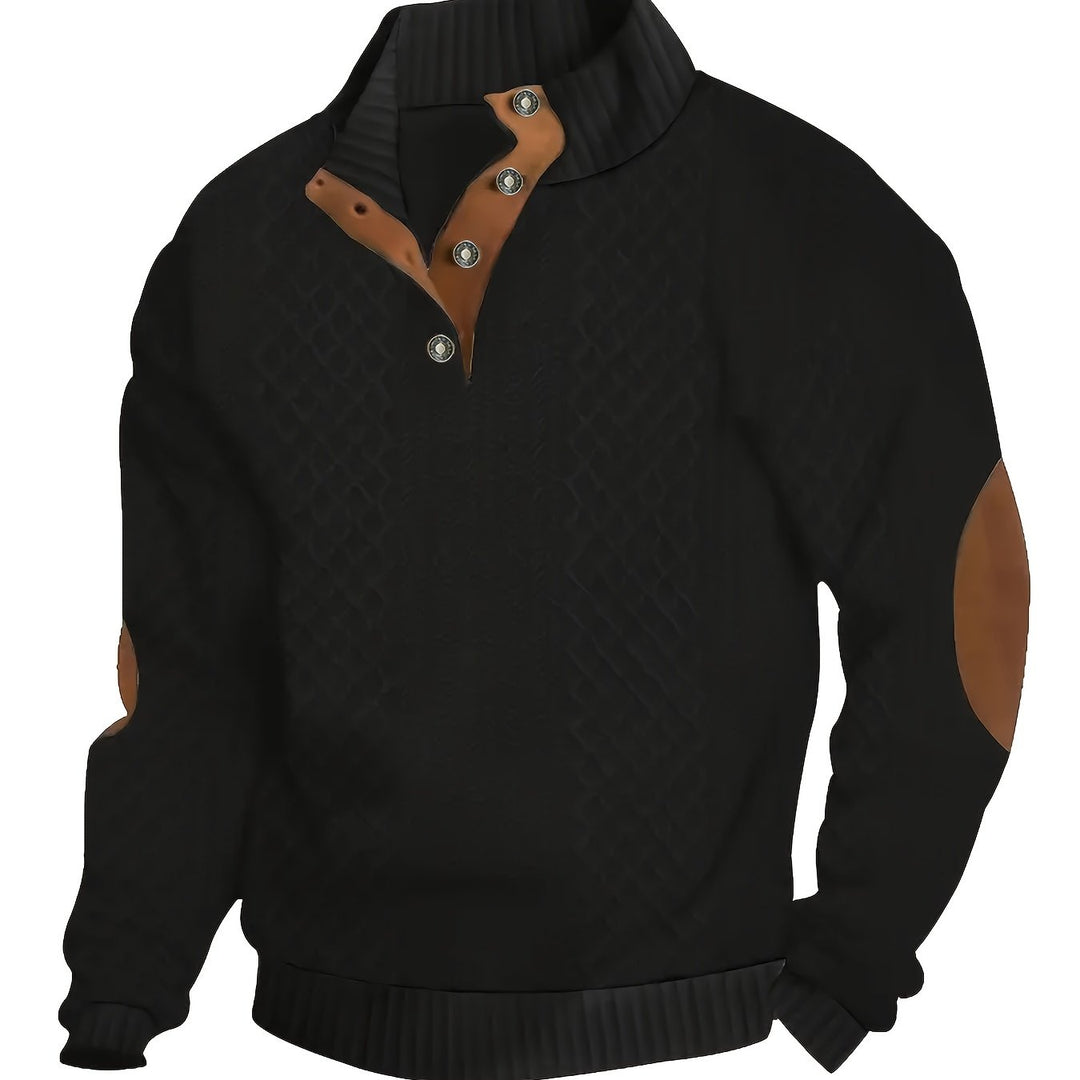 Arveld | Homme Pull Col Montant Tricot Losanges - Beige - Image 16