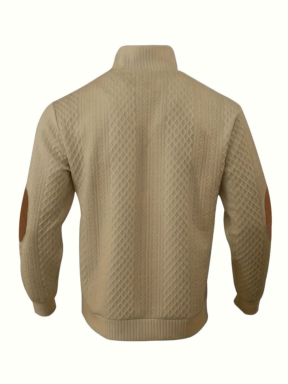 Arveld | Homme Pull Col Montant Tricot Losanges - Beige - Image 2
