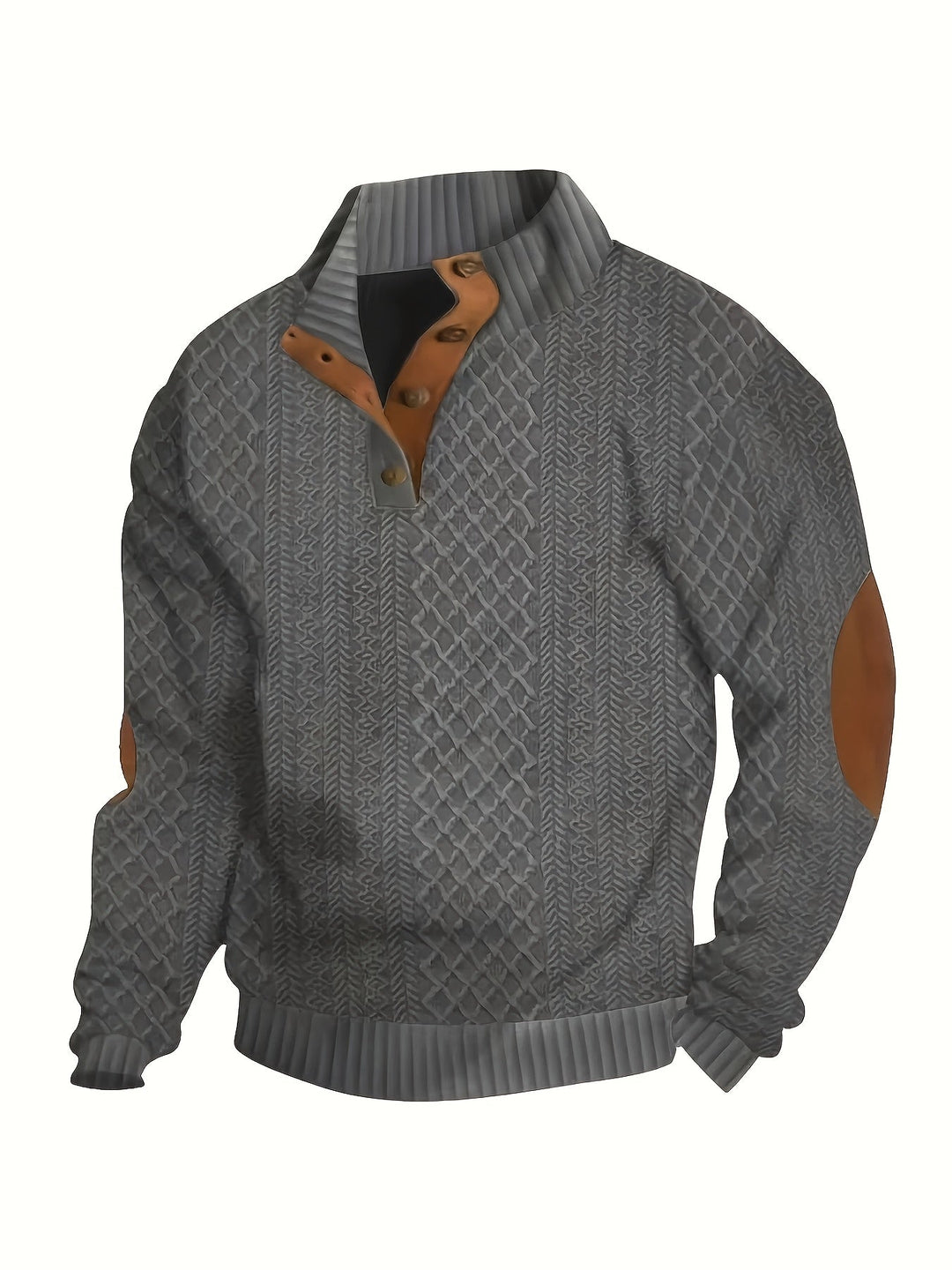 Arveld | Homme Pull Col Montant Tricot Losanges - Beige - Image 25