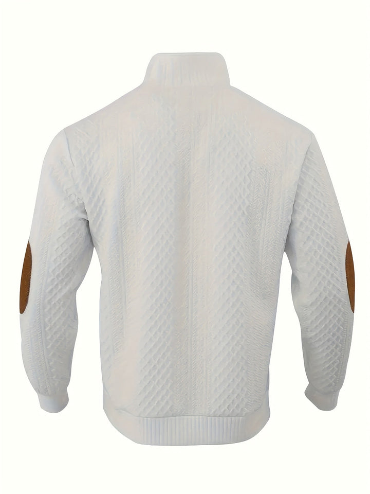 Arveld | Homme Pull Col Montant Tricot Losanges - Beige - Image 34
