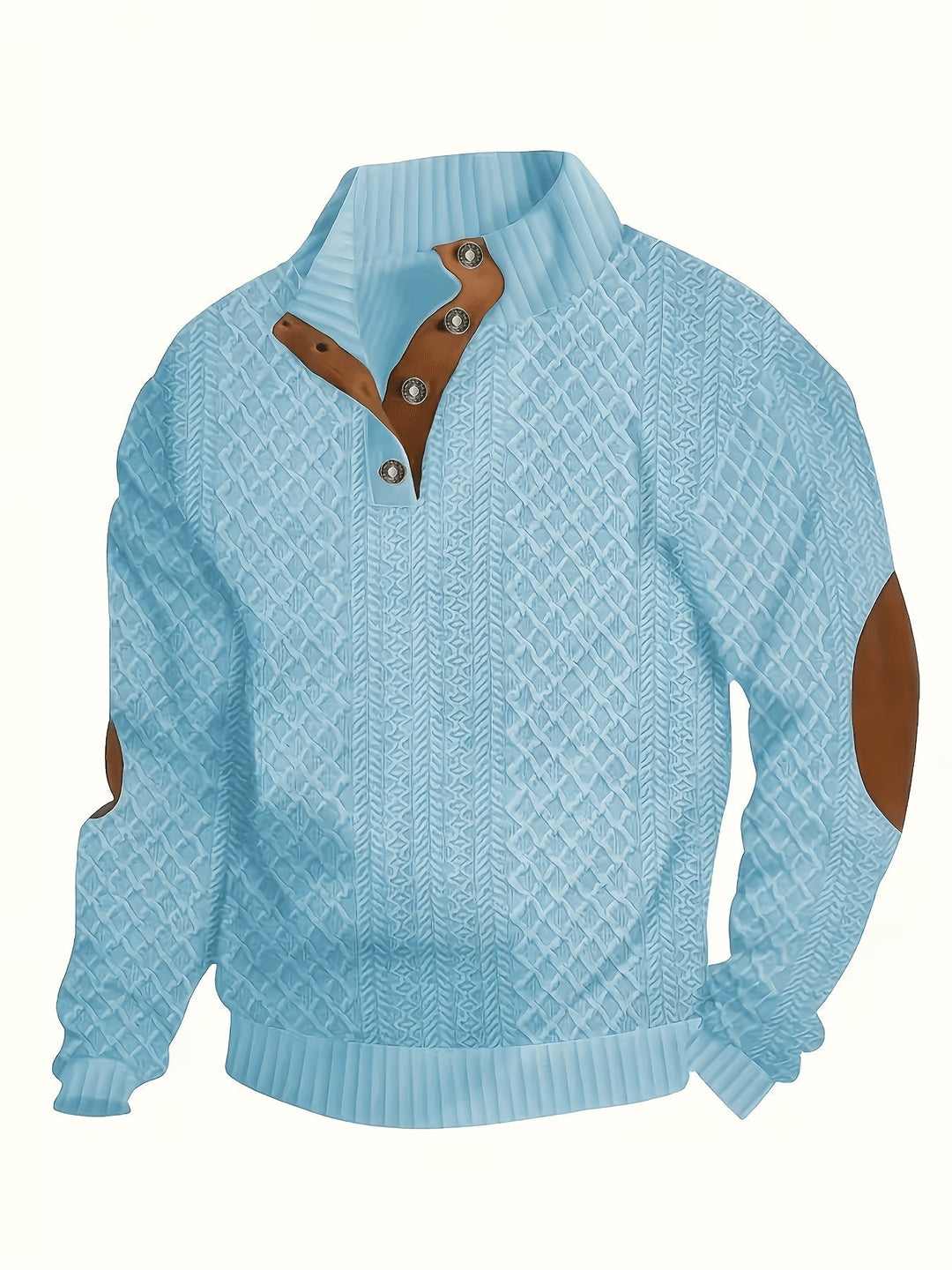 Arveld | Homme Pull Col Montant Tricot Losanges - Beige - Image 41