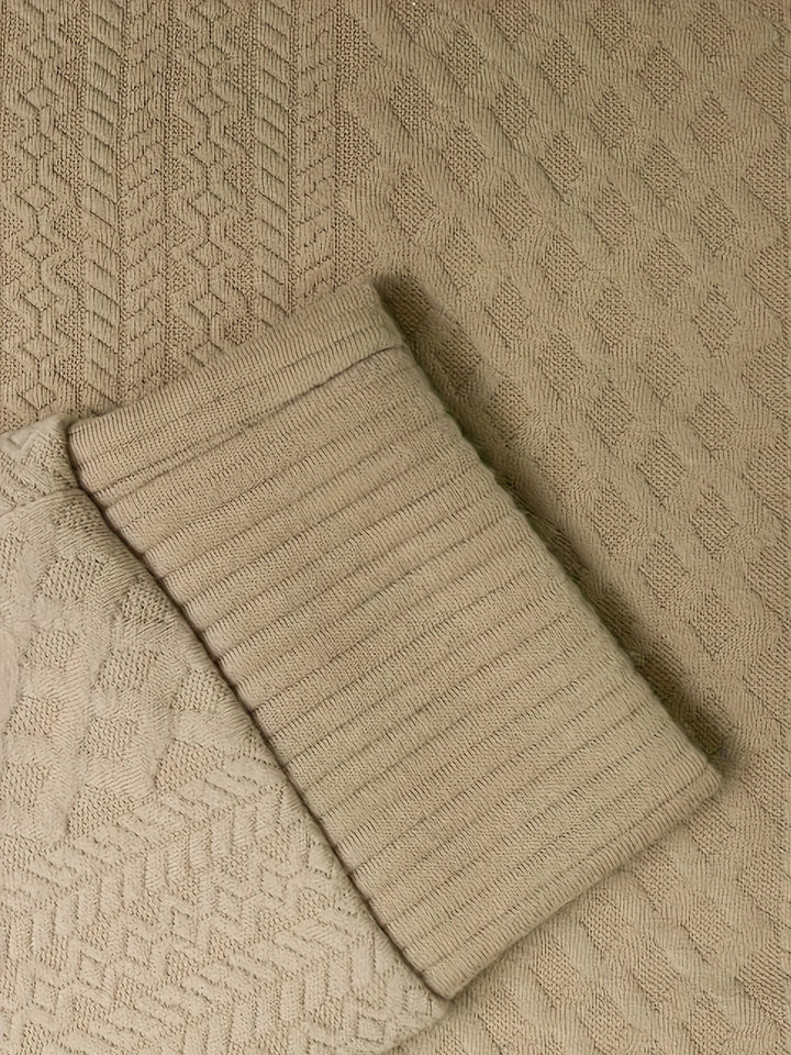 Arveld | Homme Pull Col Montant Tricot Losanges - Beige - Image 5
