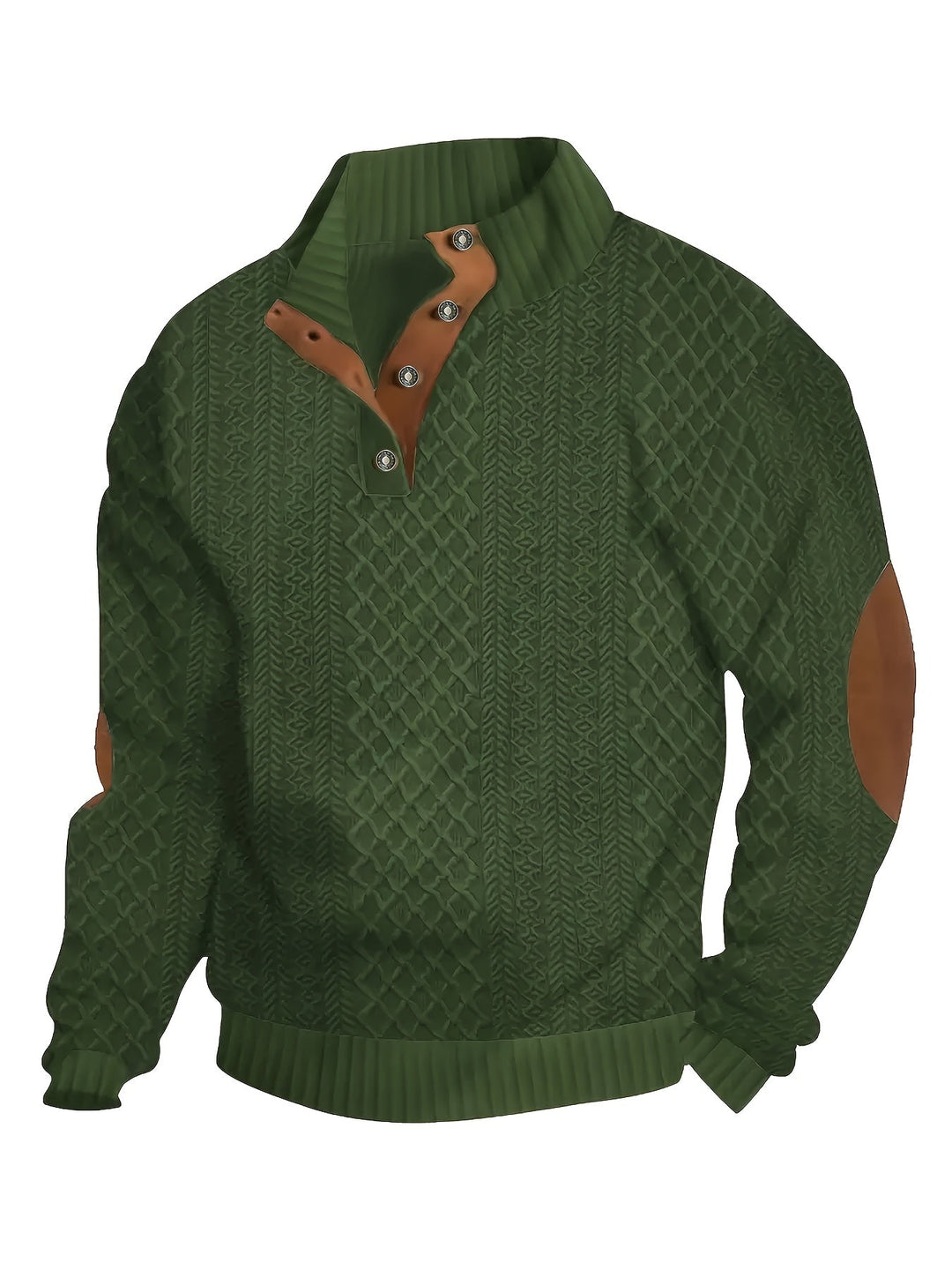 Arveld | Homme Pull Col Montant Tricot Losanges - Beige - Image 9