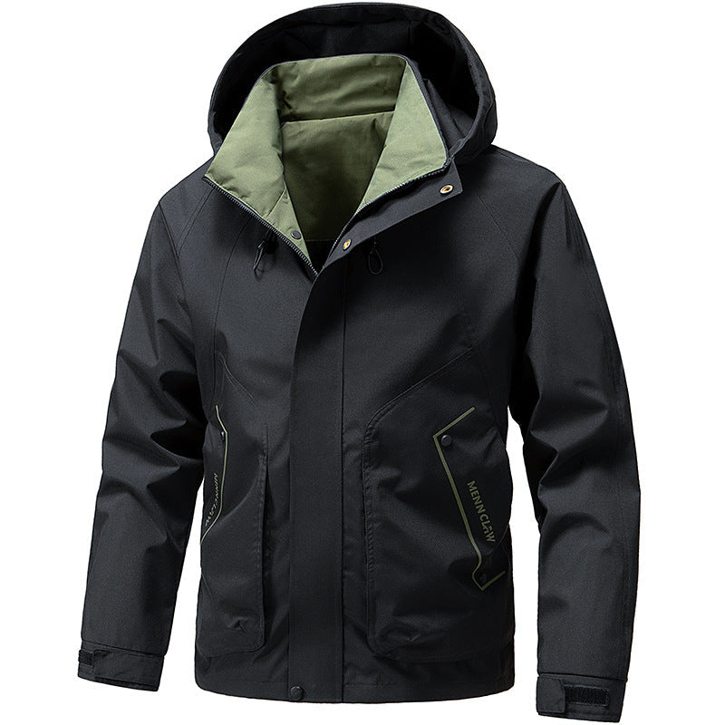 Arveld | Homme Veste à Capuche Imperméable Outdoor - Light Grey - Image 4