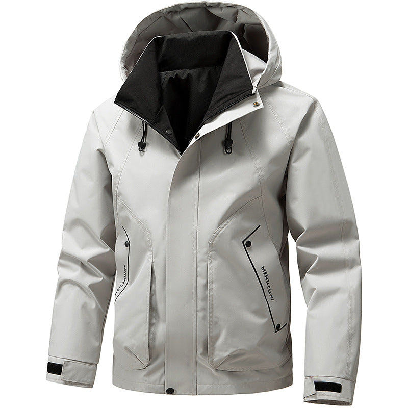 Arveld | Homme Veste à Capuche Imperméable Outdoor - Light Grey - Image 8