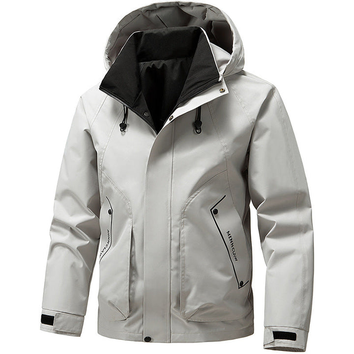 Arveld | Homme Veste à Capuche Imperméable Outdoor - Light Grey - Image 8