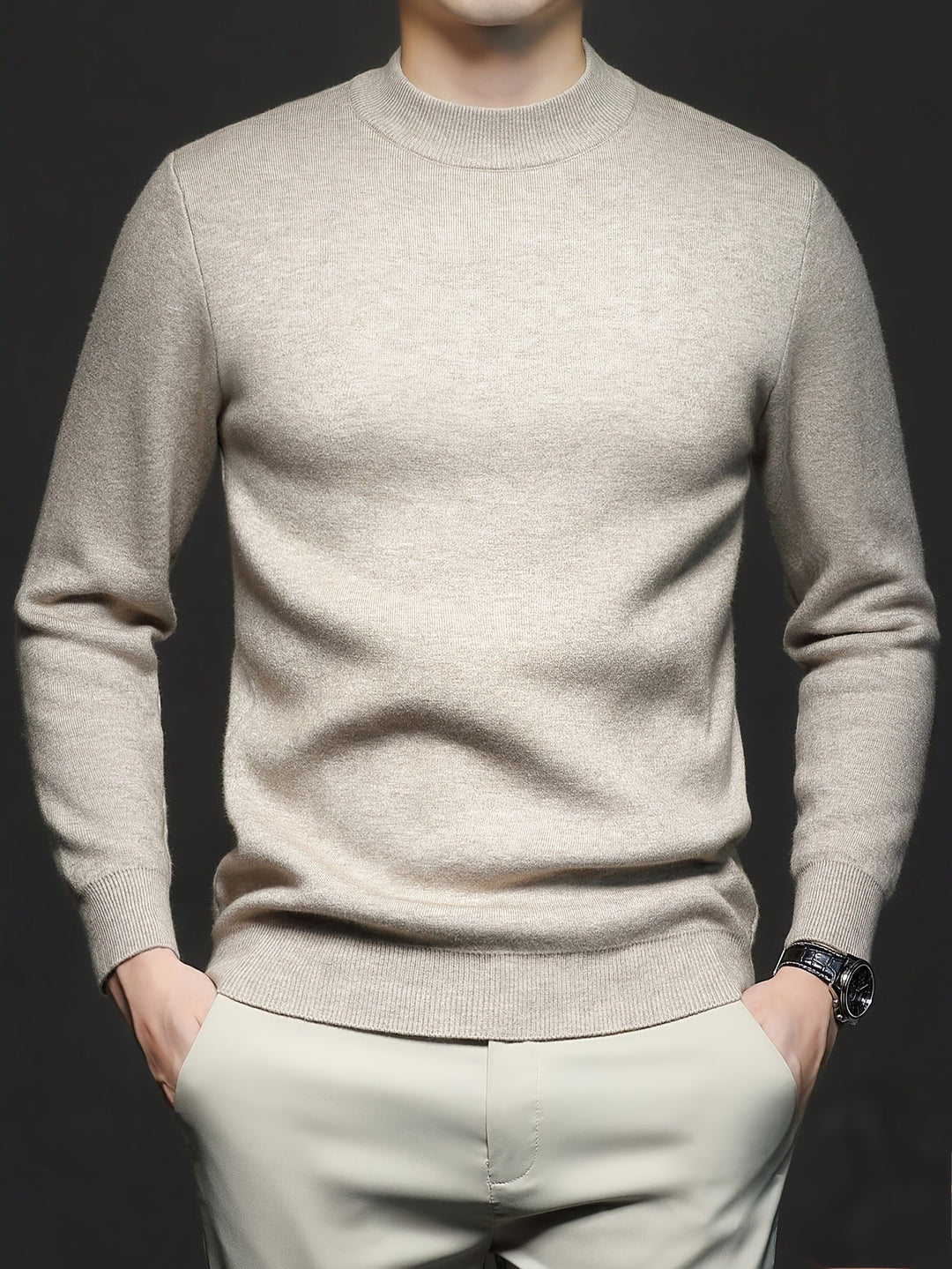 Arveld | Pull Col Montant Homme en Maille - Image 3