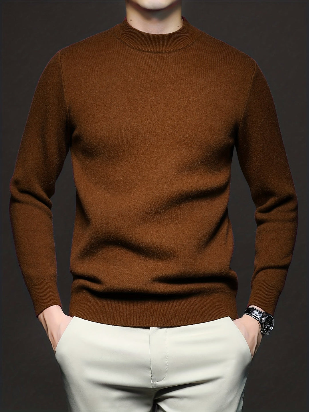 Arveld | Pull Col Montant Homme en Maille - Image 9