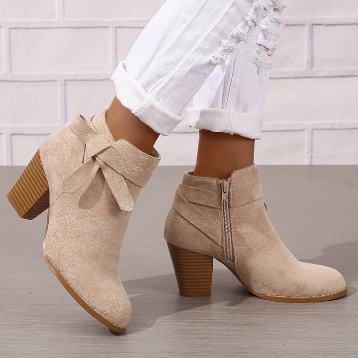 Arvelle | Femme Bottines Talon Carré Nœud - Black - Image 11