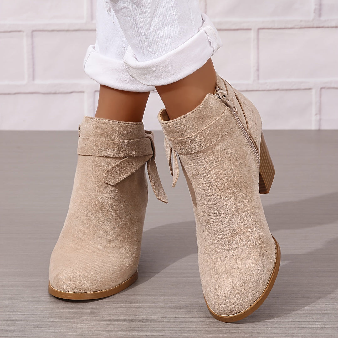 Arvelle | Femme Bottines Talon Carré Nœud - Black - Image 12