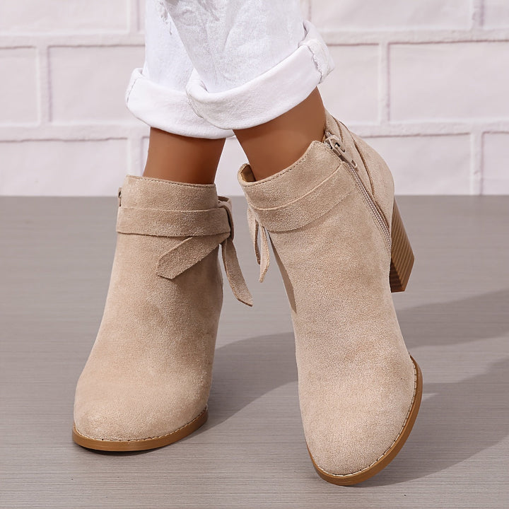 Arvelle | Femme Bottines Talon Carré Nœud - Black - Image 12