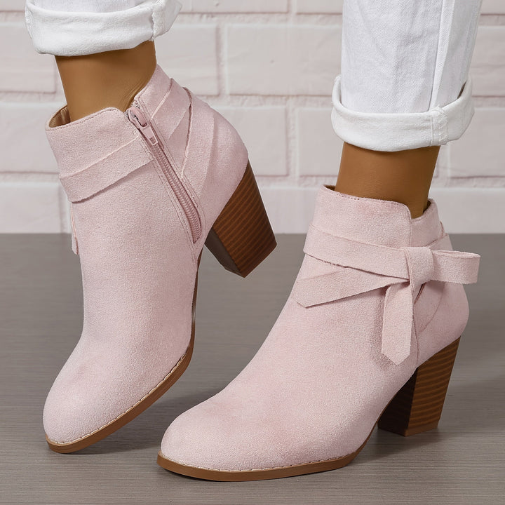 Arvelle | Femme Bottines Talon Carré Nœud - Black - Image 13