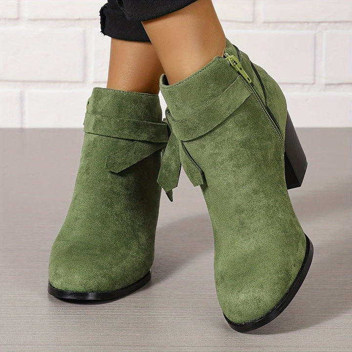Arvelle | Femme Bottines Talon Carré Nœud - Black - Image 16