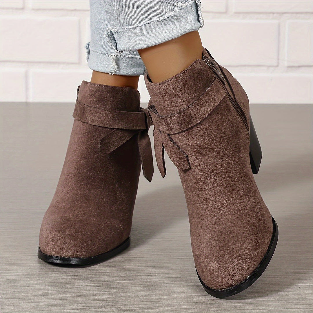 Arvelle | Femme Bottines Talon Carré Nœud - Black - Image 18